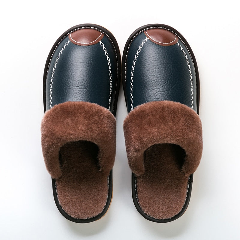 Pantufa de Inverno Masculina de Couro - AMERYK